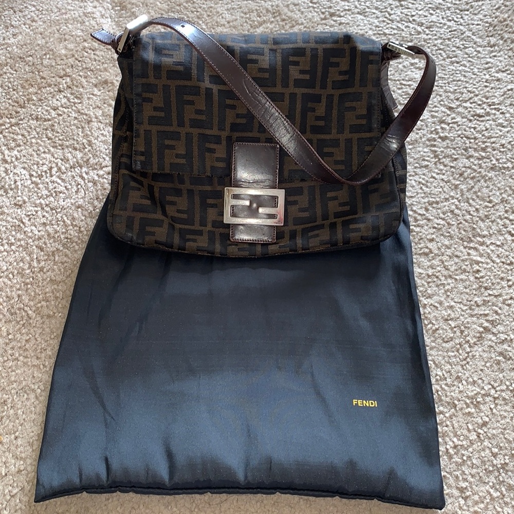 Authentic Fendi mama Zucca Baguette